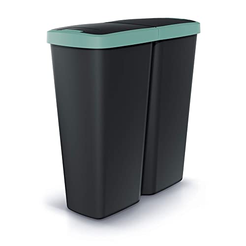 KEDEN Poubelle mit 2 Deckeln à 50 l