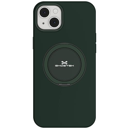 Coque iPhone 15 Plus verte protégeant des impacts violents avec anneau MagSafe