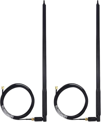 Image of 12dbi WiFi Router Omni-Directional Antenna & 10ft RP-SMA Male to Female Extension Cable for Wireless Network Router, PCI /PCIe Card, USB Adapter, IP Camera 1 PCS (3MTR Cable)