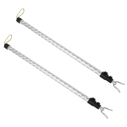 Alipis 2pezzi Asta per Ganci per Vestiti in Metallo Asta Estensibile per Appendere Abiti Appendiabiti Supporto Resistente alle Intemperie per Balcone o Armadio