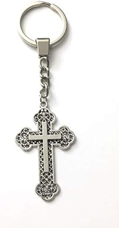 ON SALE - Cross Keychain, Safe Driver's Key Chain, Drive Safe Gift for Loved one, Silver Cross Present for Men, Women, Boy, Girl
