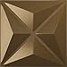 Ekena Millwork 11 7/8"W x 11 7/8"H Kent EnduraWall Decorative 3D Wall Panel, Champagne Bronze (Covers 0.98 Sq. Ft.