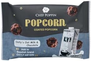 CHEF POPPIN Asian-Style Gourmet Flavored Popcorn, Non-GMO, Oatly's Oat Milk & Chocolate, 20g, 6 Pack, .71 oz each