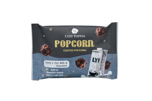 CHEF POPPIN Asian-Style Gourmet Flavored Popcorn, Non-GMO, Oatly's Oat Milk & Chocolate, 20g, 6 Pack, .71 oz each