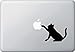 Cat Playing - Laptop Decal - Copyright © 2014 - Yadda-Yadda Design Co. (4.5"w x 3"h) (BLACK)