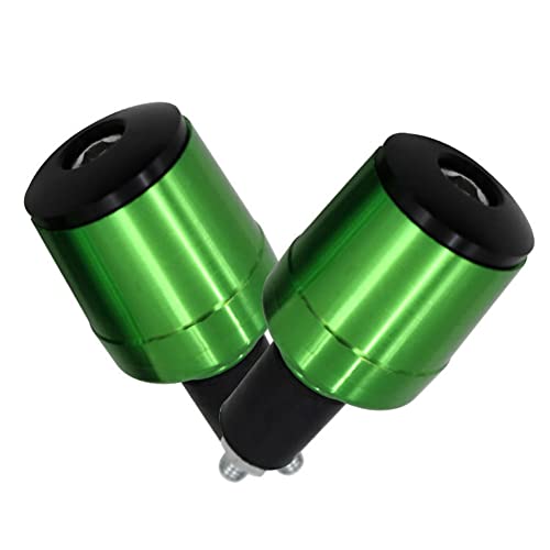 1 Paire Embout de Poignées de Guidon, MoreChioce Universel Bouchons d'Extrémité en Alliage D'aluminium Embout de Guidon de Moto de Vélo Moto Guidon Barre Embout Bouchons de Guidon pour Moto,Vert