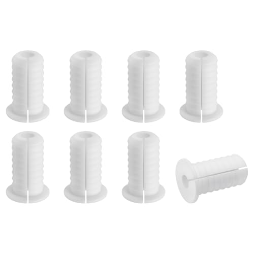 QUARKZMAN 8 Stück Wanddurchführungen 3/4 Zoll 19mm Silikon Antirutsch Wanddurchführung Kabeldurchführung Fütterungsdurchführungen Ethernet Kabelverlegungsset Weiß
