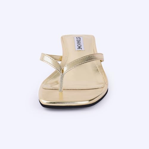Image of STUNAHOME Kitten Heels Sandals for Women Cute Summer Square Open Toe 1.4 Inches Comfortable Thong Flip Flop Heels