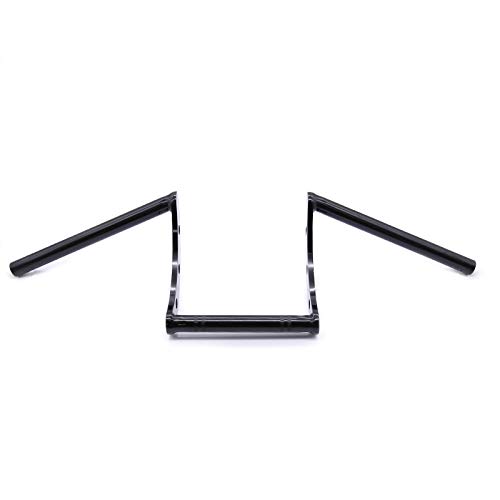 HNAYA Motorcycle Handlebar Z Bars 22mm 7/8" Handlebars For Drag Custom Bobber Chopper Cruisers Softail Dyna Sportster (black)
