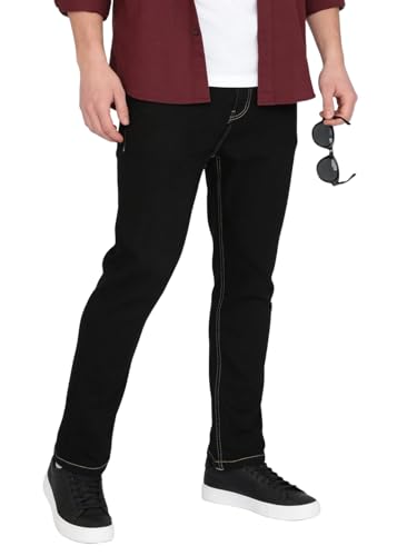 Image of Urbano Fashion Men's Straight Fit Heavy Washed Denim Jeans Stretchable
