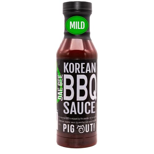 Dae Gee Korean BBQ Sauce, Mild ⎸ Barbeque Sauce for KBBQ Grill or Ramen Noodles ⎸ Korean Food Made in USA, Perfect as Bulgogi Sauce, Galbi Marinade, or with Tofu or Hot Pot (12oz Bottle)