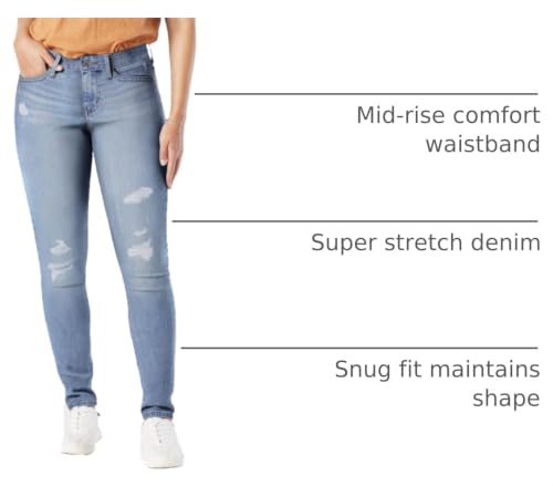 LEVI STRAUSS SIGNATURE Gold Women's '03 Essential Mid Rise Skinny Jeans - image 4