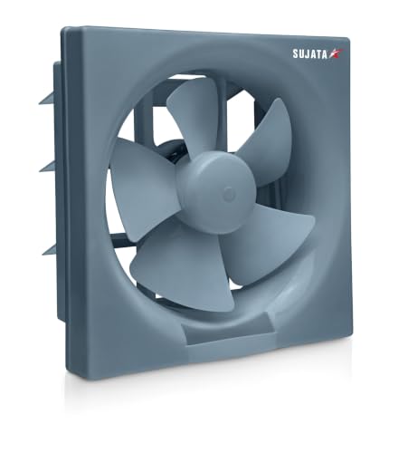 Image of Sujata 10 Inch (Sweep Size) Premium Exhaust Fan for Kitchen, Bathroom & Office | 2 Years Warranty | 250MM High Air Delivery, 1250 RPM, 100% Copper Winding Motor, Strong Air Suction (EPB81 - Grey)