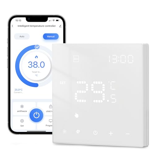 AVATTO Thermostat Für Wasser Fußbodenheizung und Gasboiler，Smart WiFi Thermostat Programmierbar Raumthermostat Unterstützen Alexa, Google Home Sprachsteuerung und Smart Life App Fernbedienung