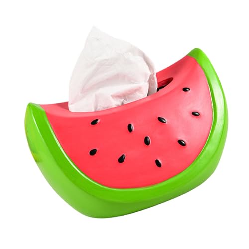 ZEXKENS Unique Watermelon Shaped Tissue Dispenser Decorative Large Capacity Paper Towel Holder for Kids Rooms