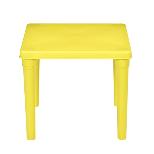 Image of Nilkamal Genius Junior Kids Study Table & Chair Set |3-Year Warranty | Durable Plastic Table | Study, Play, Dining & Laptop Desk | Ideal for Home, School & Playgroup | Compact & Sturdy Design (Yellow)