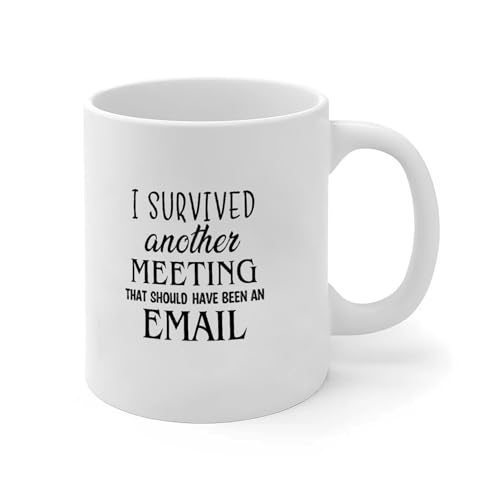 Wodevor Funny Mug I Survived Another Meeting That Should Have