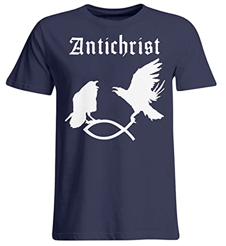 T-shirt grande taille Antichrist bleu marine XXXXXL pour concert