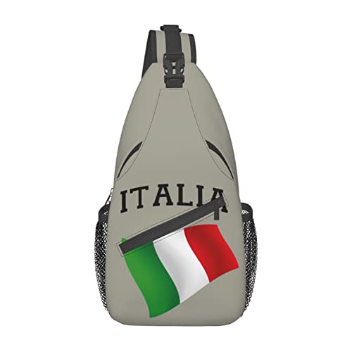 Mochila bandolera con bandera italiana unisex miniatura 2