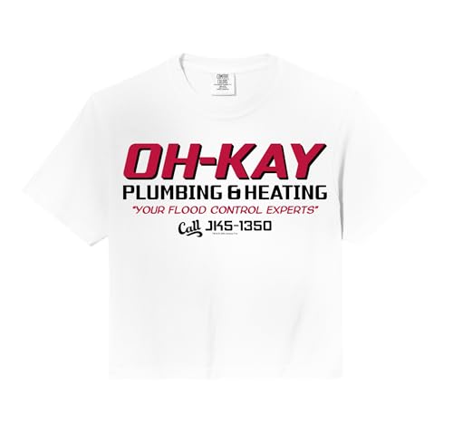 Home Alone Oh-Kay Plumbing & Heating Logo Comfort Colors Crop Top