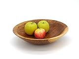 Handgemacht Gedrechselte Schale, Obstschale, Dekoschale, Holzschüssel ∅31,5 cm Handarbeit aus Deutschland, massives Walnussholz, Holzschale, unikat, nachhaltig, umweltfreundlich, Walnussholz