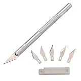 Precision Carving Craft Knife，Vkermury Hobby Knife Razor Tool with 5 Spare Blades for Phone PC Tabl