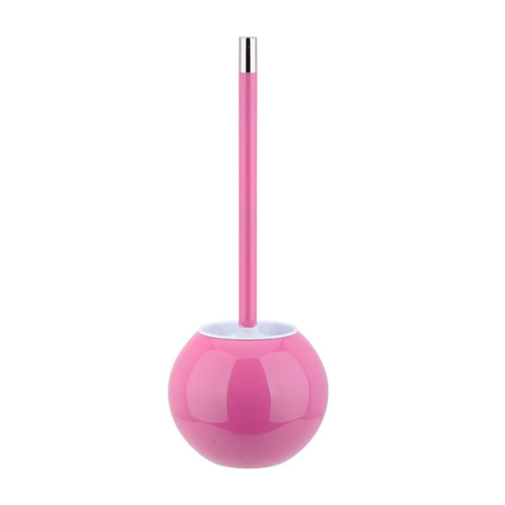 Stainless Steel Toilet Brush set creative round colorful toilet bowl brush with holder toilet cleaning brush Bathroom Cleaner,Pink