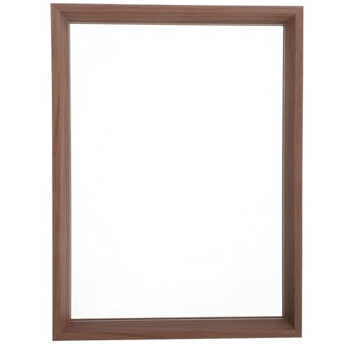 OSALADI Marco de Doble Cara Transparente A4 de Escritorio Madera Nogal Soporte Flotante para Exhibir Cuadros Certificados y Pósters para Decoración del Hogar