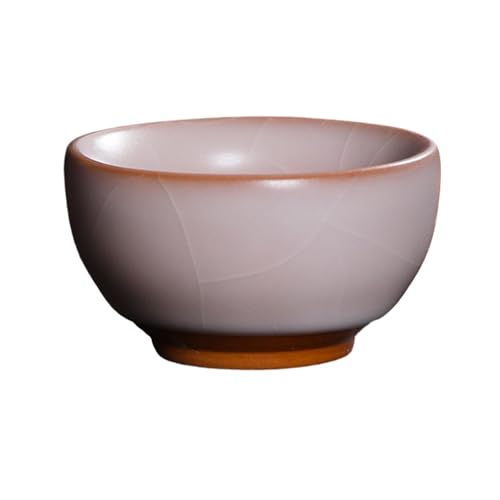 CAPIJIONG Ruyao Zen Meditation Pink Taza de té de cerámica agrietada con hielo chino Imagen de CAPIJIONG Ruyao Zen Meditation Pink Taza de té de cerámica agrietada con hielo chino