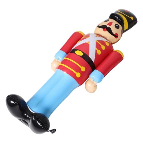 BESTonZON Aufblasbare Weihnachtsfigur Nutcracker Soldat PVC Deko...