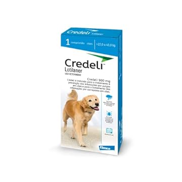 Antipulgas e carrapatos para cães de 22 a 45kg 900mg Credeli - 1 comprimido Elanco