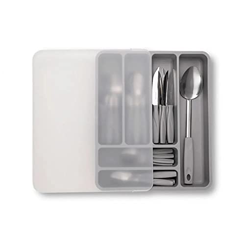 Faqueiro Itaparica + Organizador de gaveta, 32 Peças, Cinza Frio, Brinox