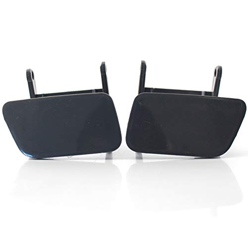 CNxinn10 Motorcycle Pair Front Bumper Headlight Washer Nozzle Jet Covers Caps Accessaries for BMW 5 Series E60 2004-2010, Black