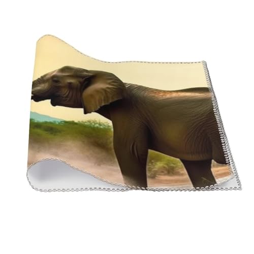 Set de table design éléphant d'Afrique en toile tissée imperméable de qualité - 4