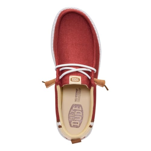 Image of HEYDUDE Men's Wally Craft Linen Slip-On Loafers | Lightweight Comfortable Shoes | Travel Ready Casual Walking Sneakers