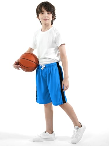 Resinta 4 Pack Boys Shorts Boys Athletic Basketball Shorts Kids Mesh Quick Dry Active Sports Gym Soccer Shorts for Summer4
