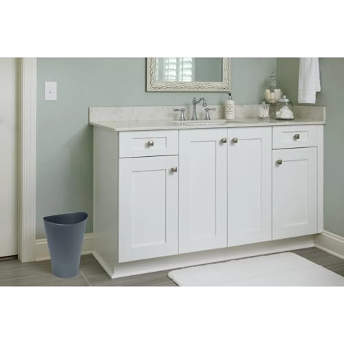 Caneca de basura redonda gris 2.25 gal para baño miniatura 4