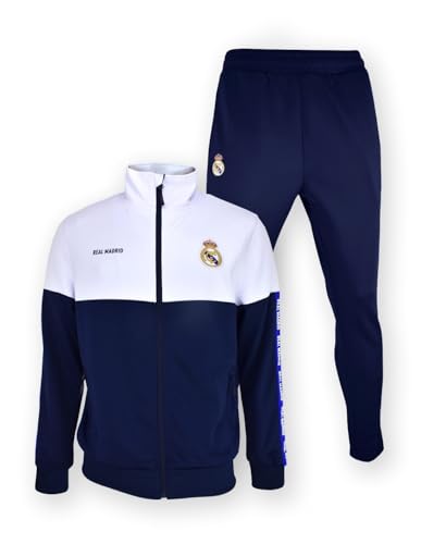 Real Madrid Chándal Hombre - Talla L - Temporada 2024/2025 - Chándal de Fútbol - Chándal Oficial