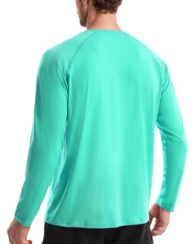 Men's Hiking Running Outdoor Tops - UPF 50+ Long Sleeve Rash Guard Swim Shirts, Sun Protection Quick Dry2
