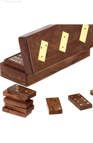 Juego de Dominó de Madera Hecho a Mano Double Six Profesional miniatura 2