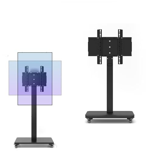 40 to 85in,Robust TV Cart Stand, Movable TV Mount Floor Support, for 35-70In/40-85In LED Flat Screen Mobile TV Stand with Wheels, Up To 100Kg
