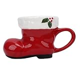 Chrees Taza de cacao caliente única para los amantes del té y el café, con forma de bota, ideal para mañanas de invierno o decoraciones de mesa festivas