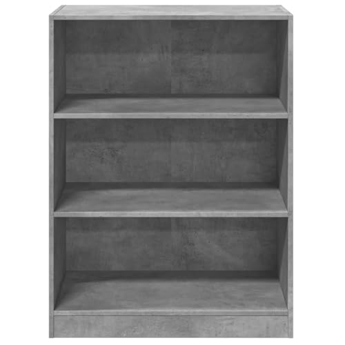 Armario gris hormigón 77x48x102 cm compacto y robusto de madera 5