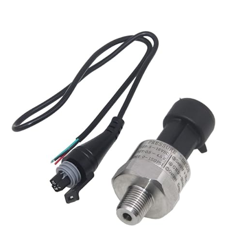 BBLKLQJDM - Automotive sensors 5V 1/8 NPT Pressure TRANSDUCER Sender 30/100/150/200/300/500/1000 PSI Oil Fuel AIR Water W/Connector(150PSI)