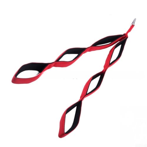 Bandas de resistencia DualHead con niveles de resistencia ajustables para entrenamiento muscular eficaz de bíceps y tríceps con construcción (rojo)
