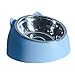 ShengQuanHao 3X Dog Bowl 15° Raised Feeder Stainless Steel Anti Slip Feeding Dish Neck Pet Feeder Pet Supplies for Dogs and Cats