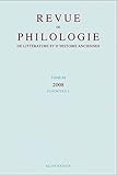 Revue De Philologie, De Litterature Et D\'histoire Anciennes: Fascicule 1