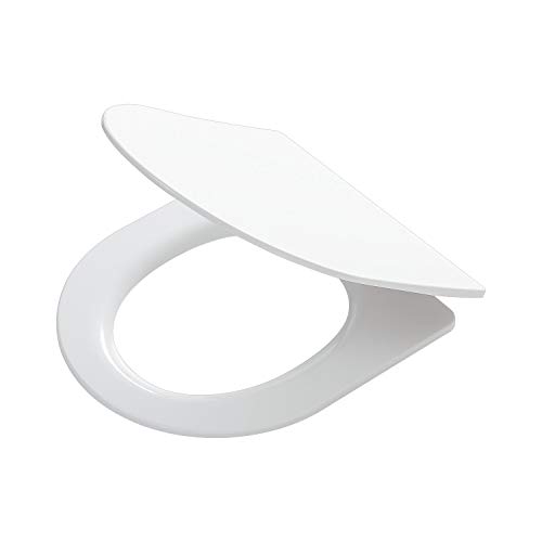Tiger Toilettensitz Fronteira im Super-Slim-Design, extra-flacher WC-Sitz mit Absenkautomatik und Easy-Clean-Funktion, Duroplast, Edelstahlbefestigung, einfache Montage von oben
