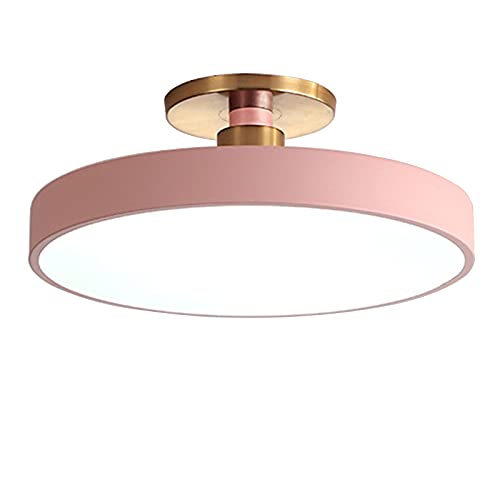 Plafonnier LED rond macaron moderne avec éclairage 3 couleurs interchangeables