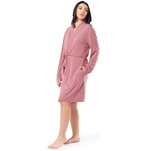 Fruit of the Loom Women's Breathable Robe, Antique Blush Heather, Large - image 5
